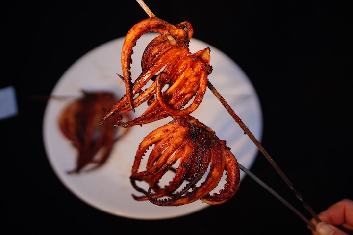 Tender, bouncy, and delicious grilled squid